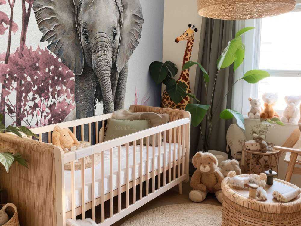 Elephant in the jungle pink