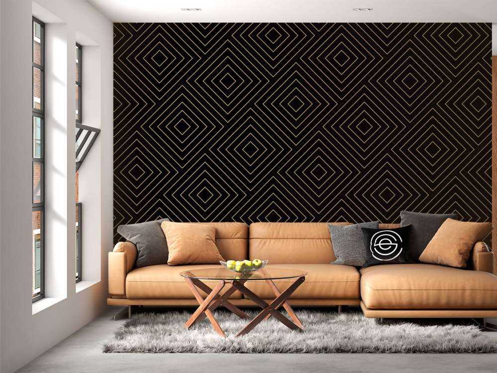 Chevron pattern, black