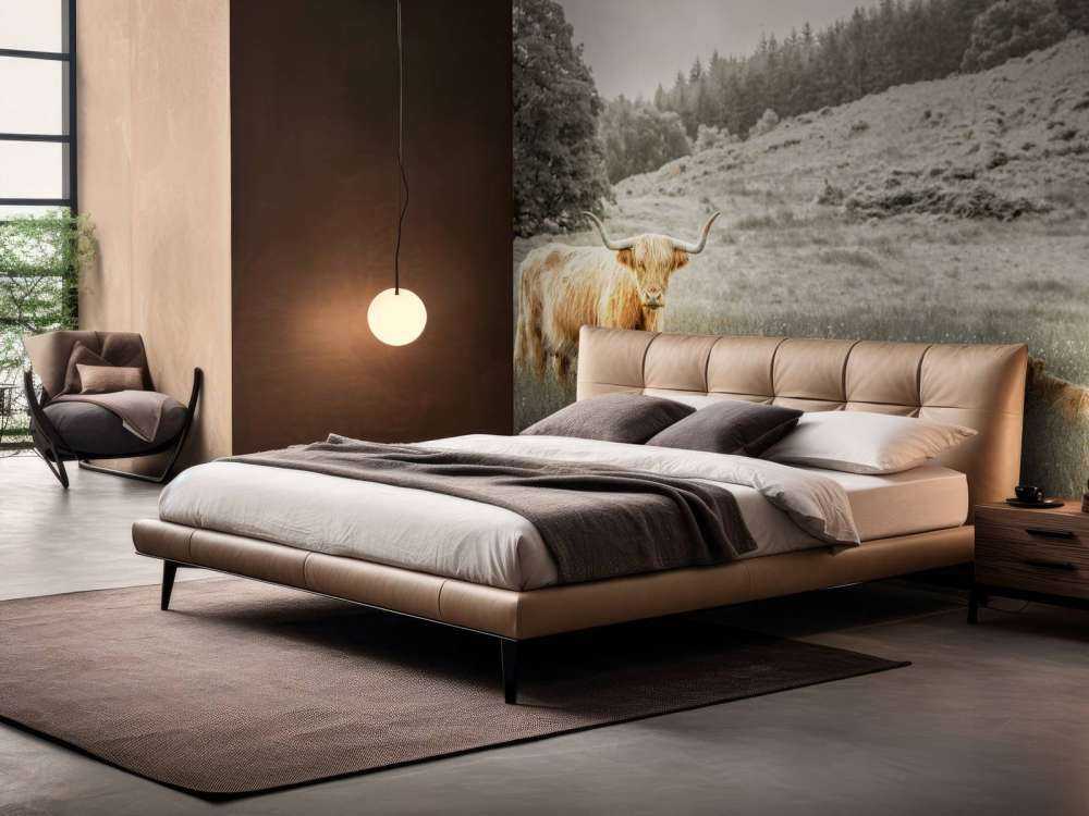 Scottish Highlander with calf