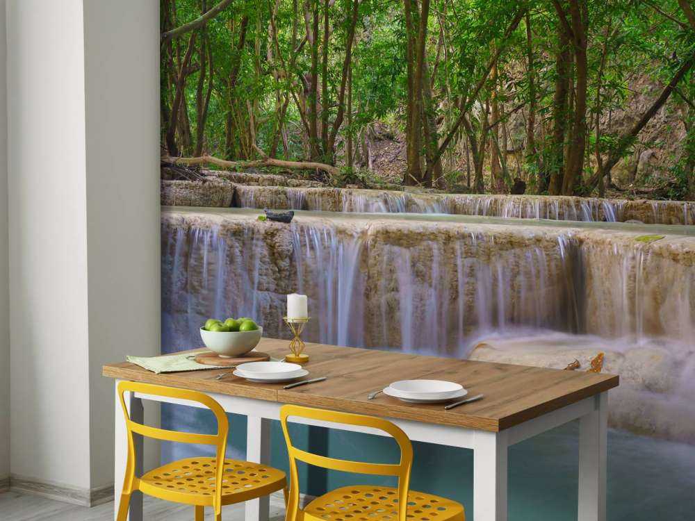 Waterfall in deep rainforest