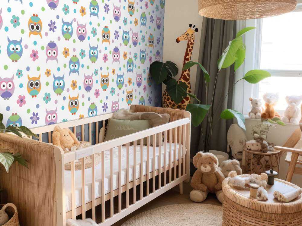 Wallpaper with owls