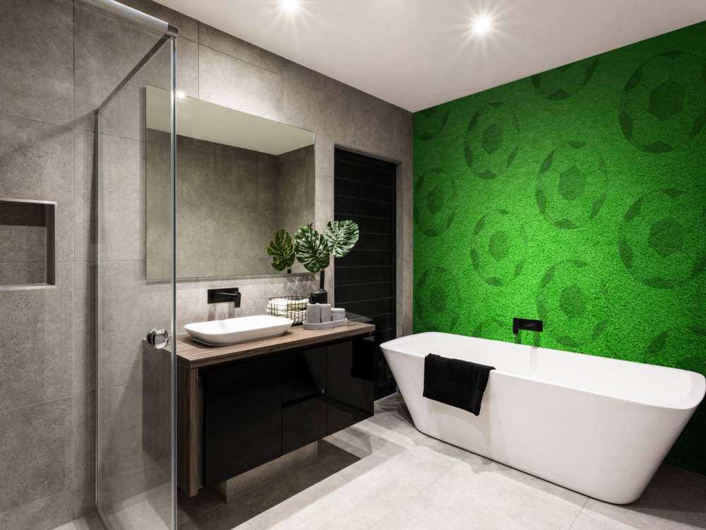 Playing soccer on grass