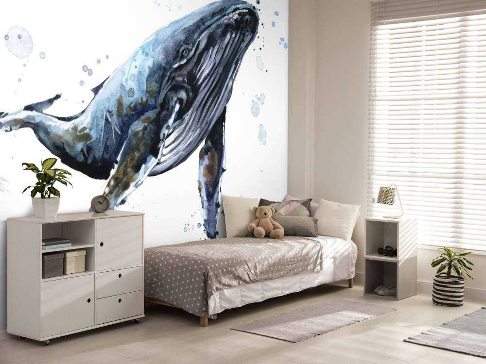 Humpback whale in watercolour