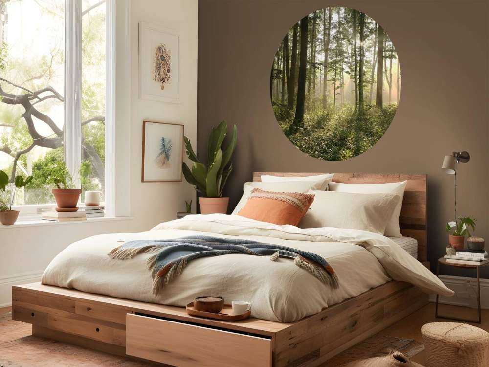 Foggy deciduous forest