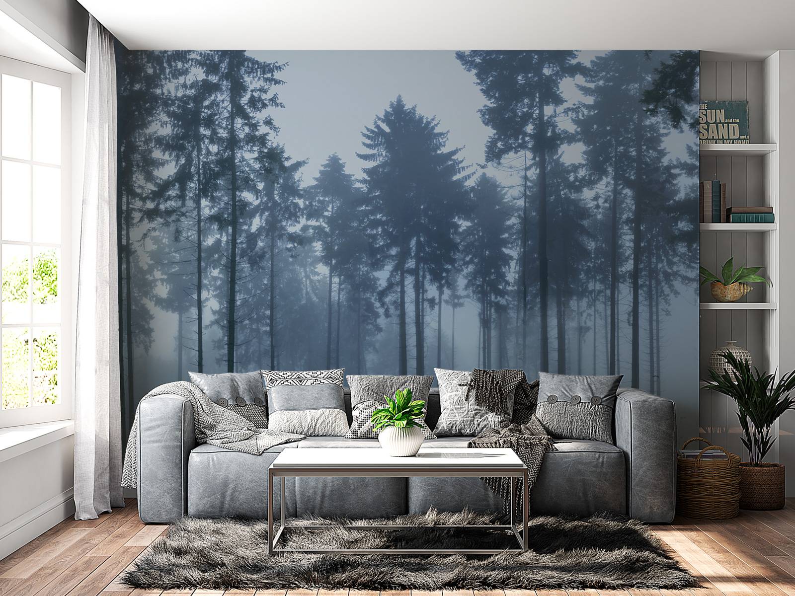 The foggy landscape