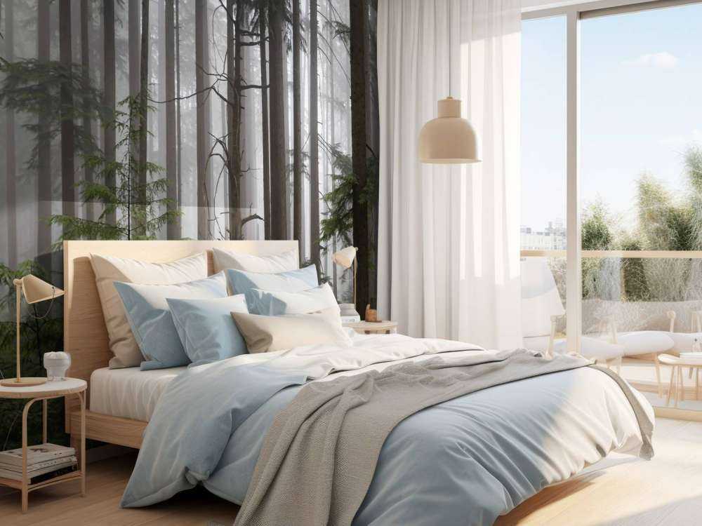 Forest during a foggy day