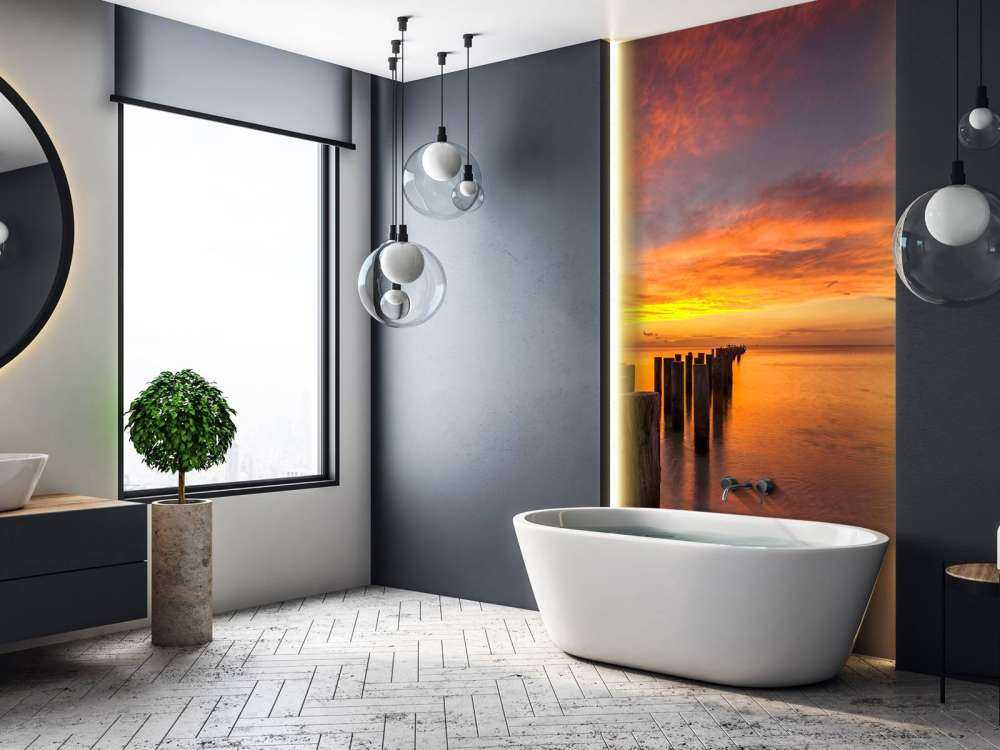 Breakwaters at sunrise