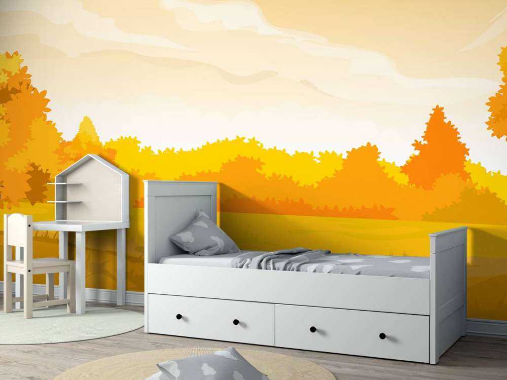 Illustration of autumn landscape