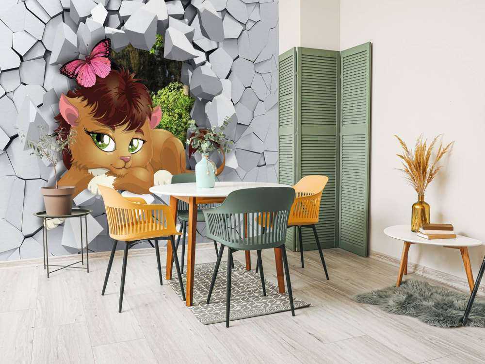 Lion in a wall