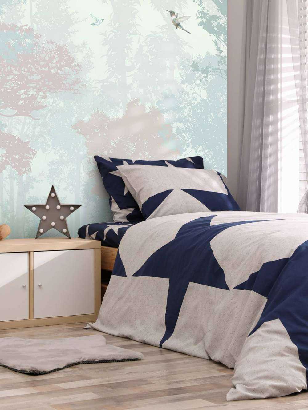 Blue and pink forest