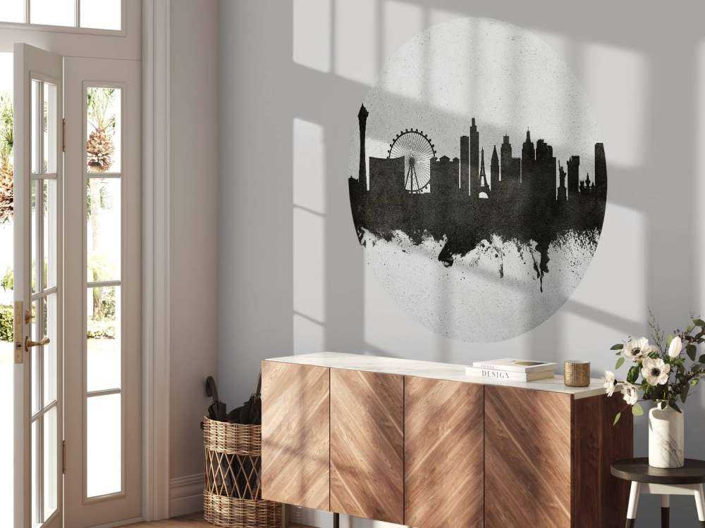 Watercolor skyline, Las Vegas