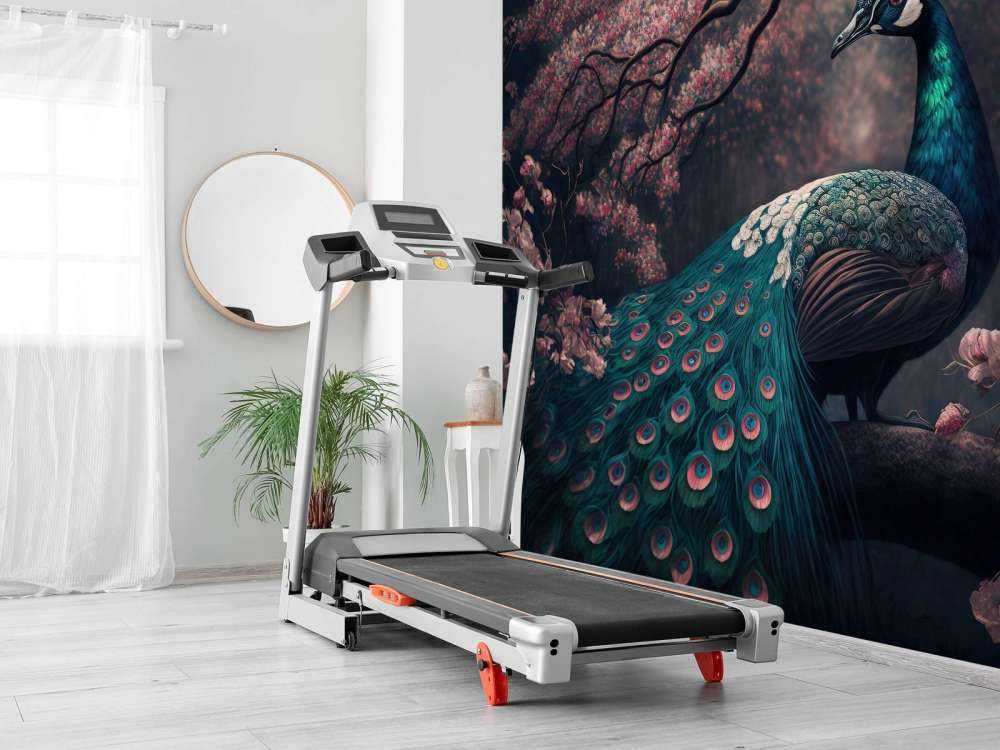 Peacock in Blossom Splendor