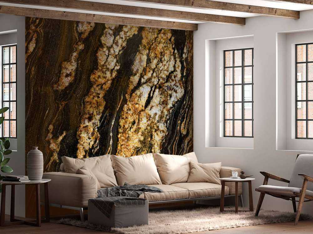 Dark marble with gold structure