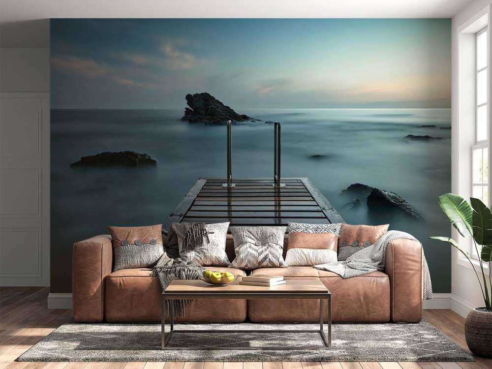 Wooden jetty at the coast