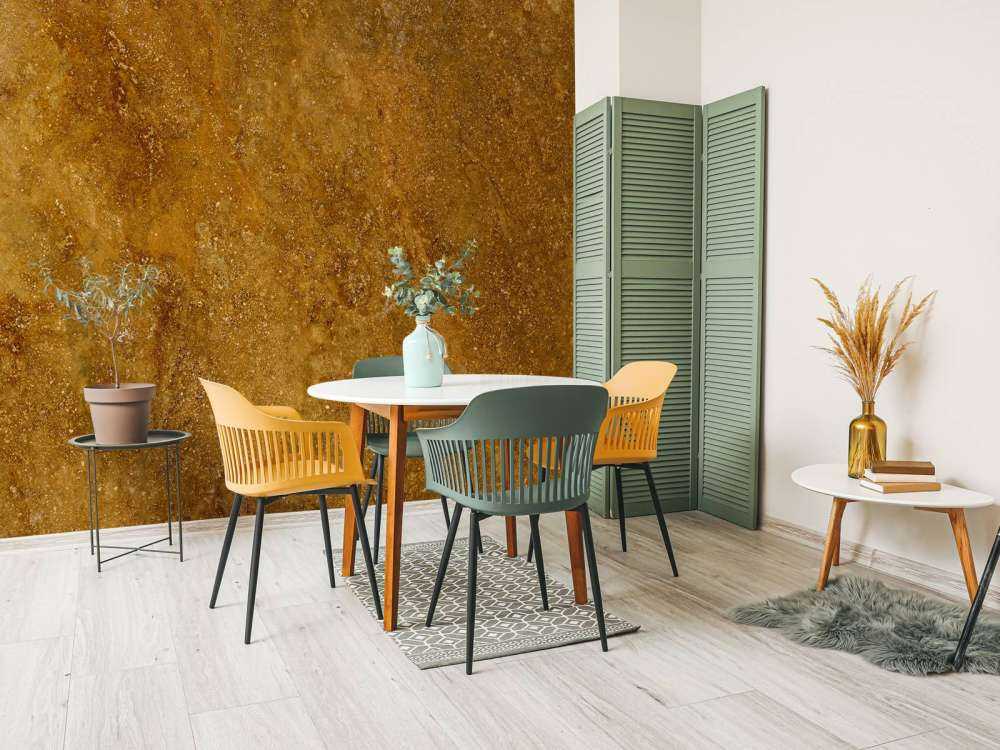 Gold coloured marble