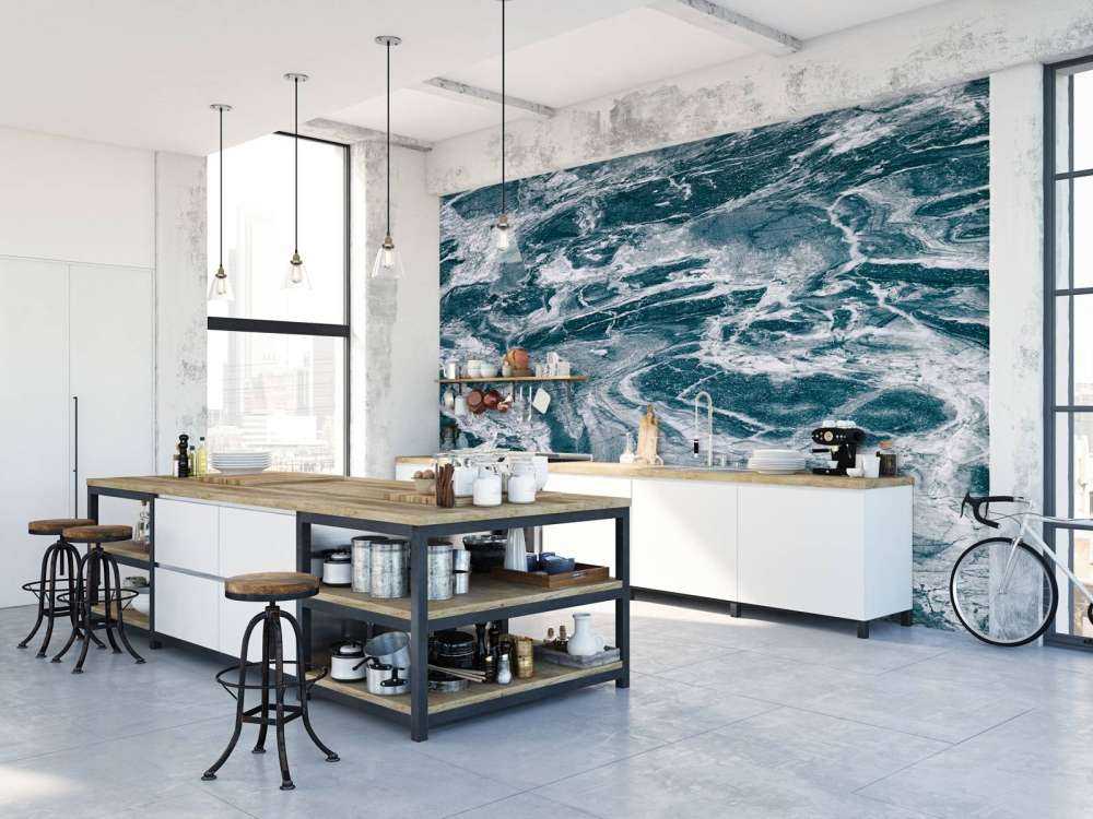 Blue abstract marble