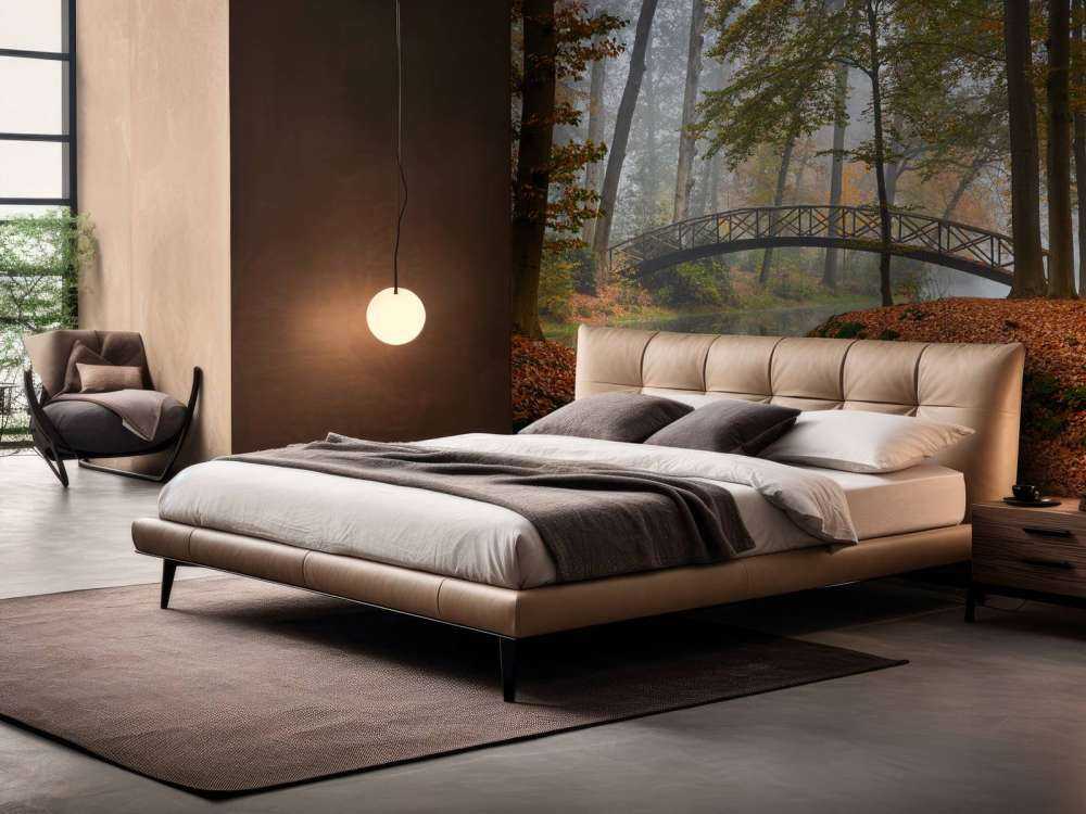 Bridge in the autumn forest