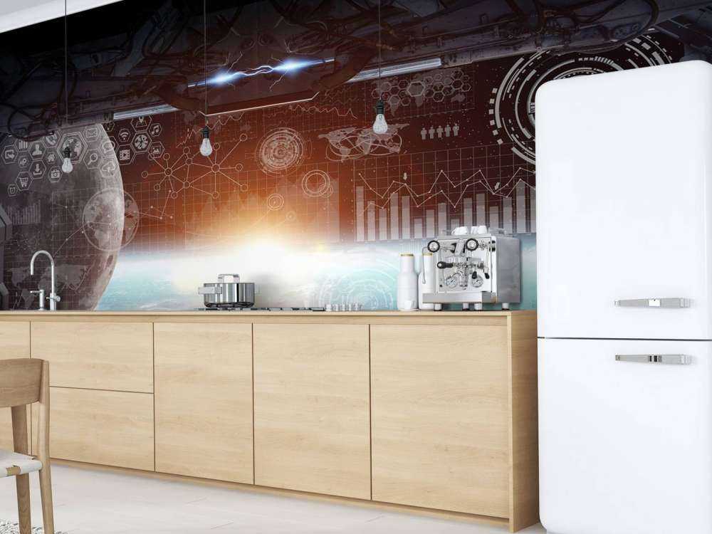 The earth from a space station