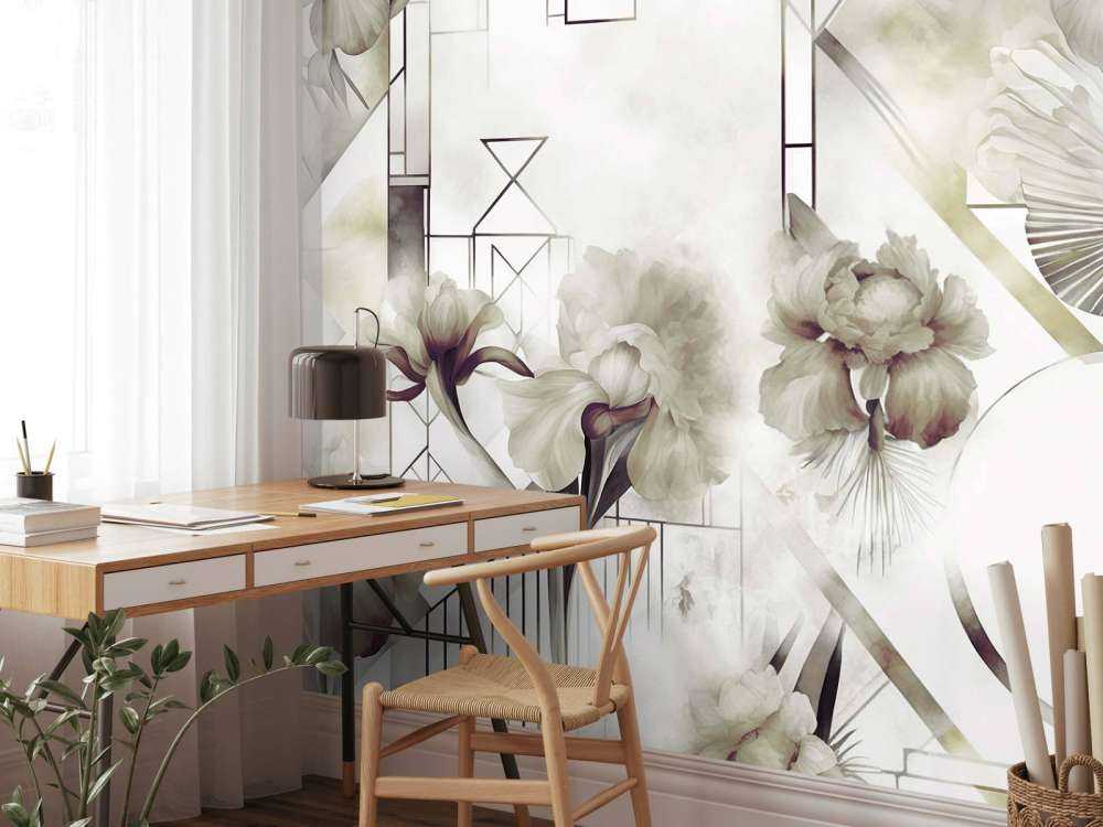 Watercolor Geometry Green