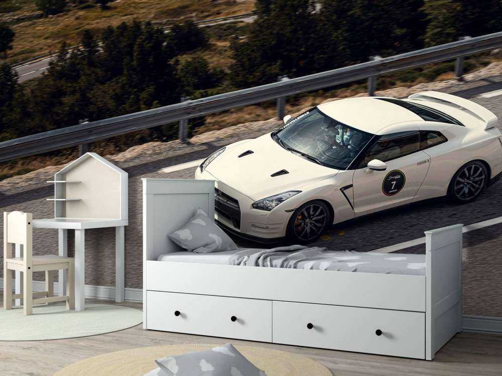 Nissan GT-R on mountain road