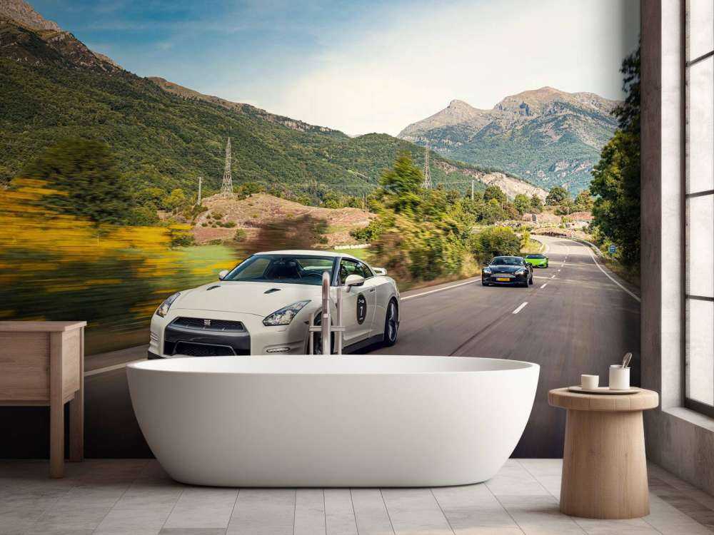 Nissan GT-R in full speed