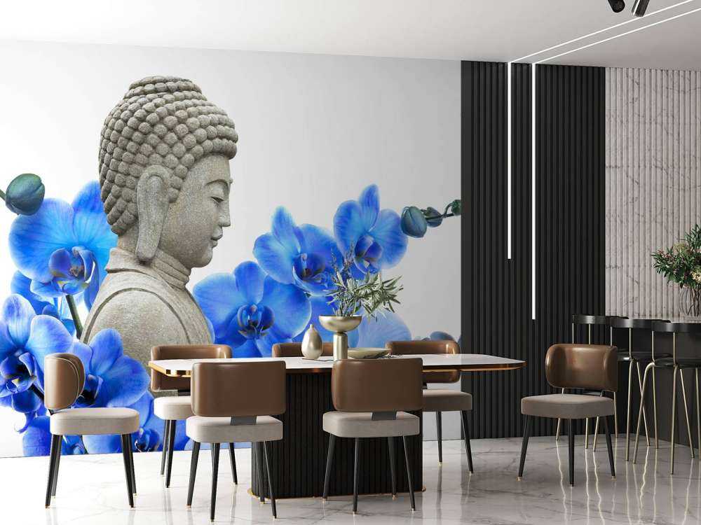 Buddha and orchid