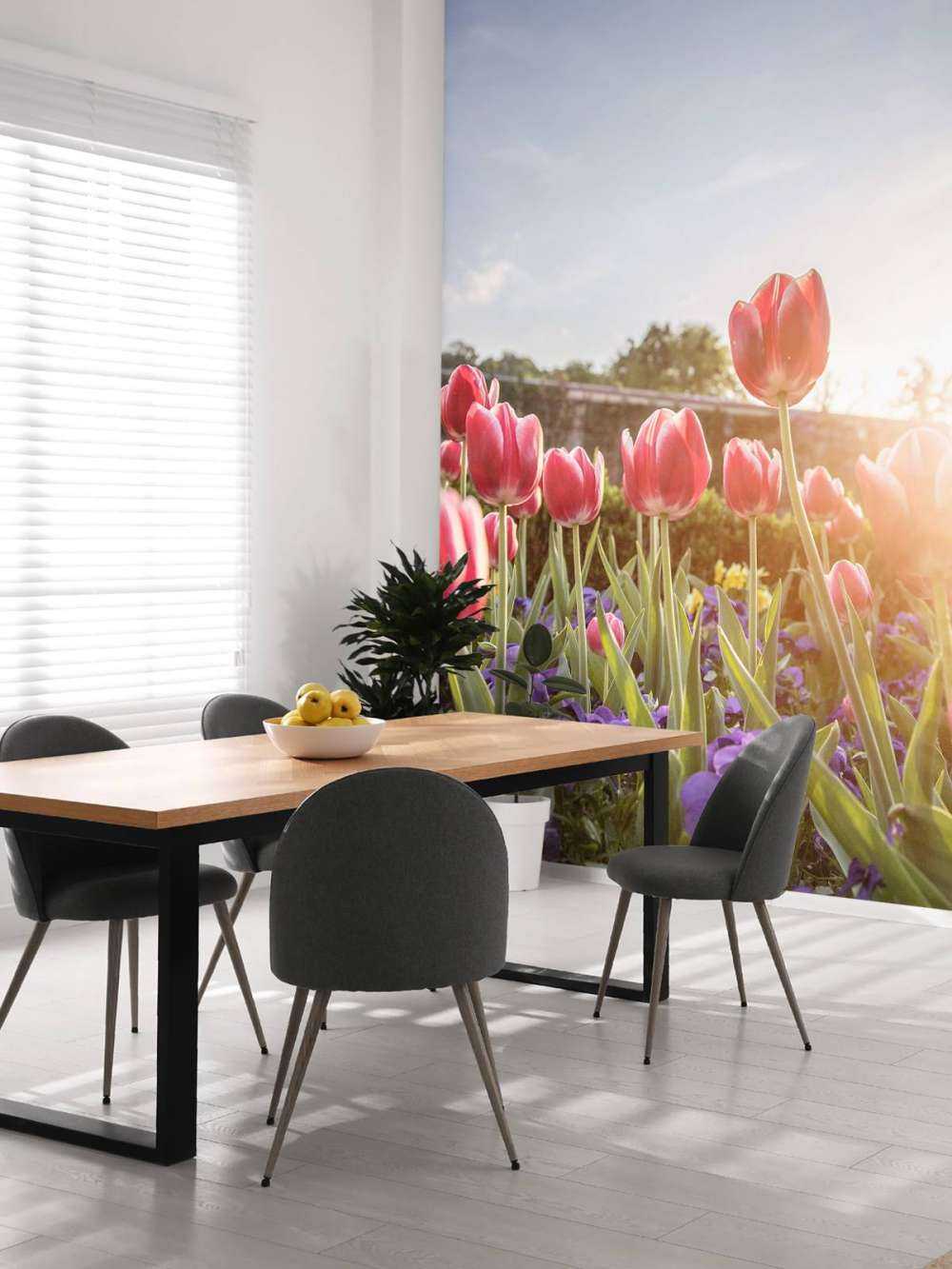 Flowers with sunlight