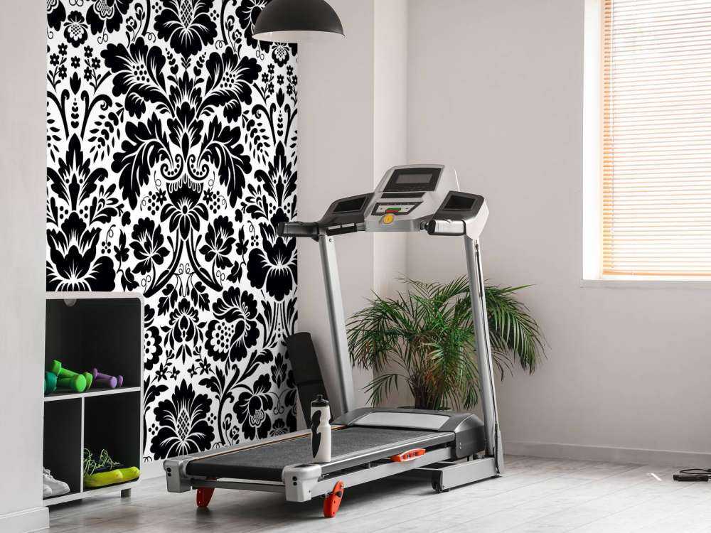 Damask black and white