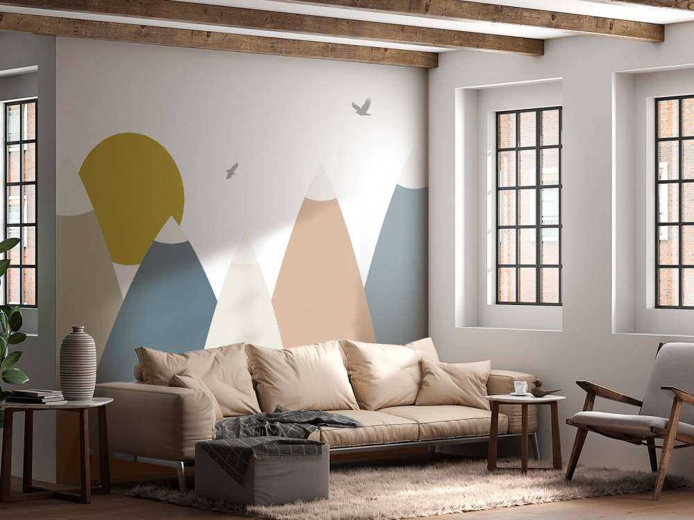 High mountains, coloured