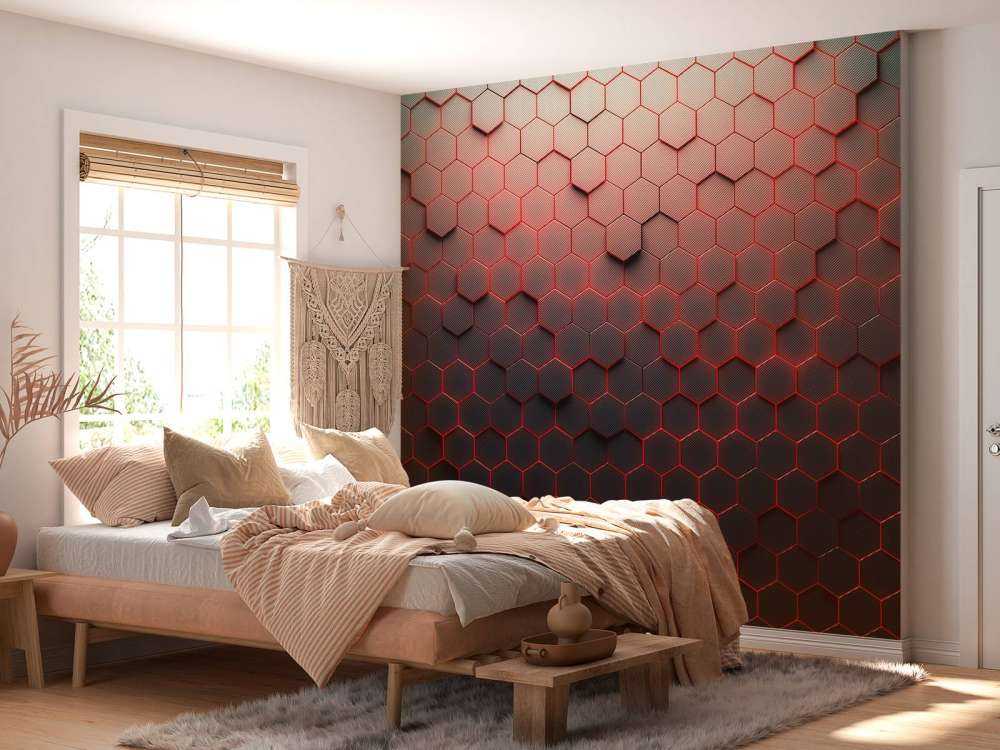 Red honeycomb