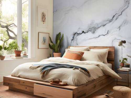 White curly marble