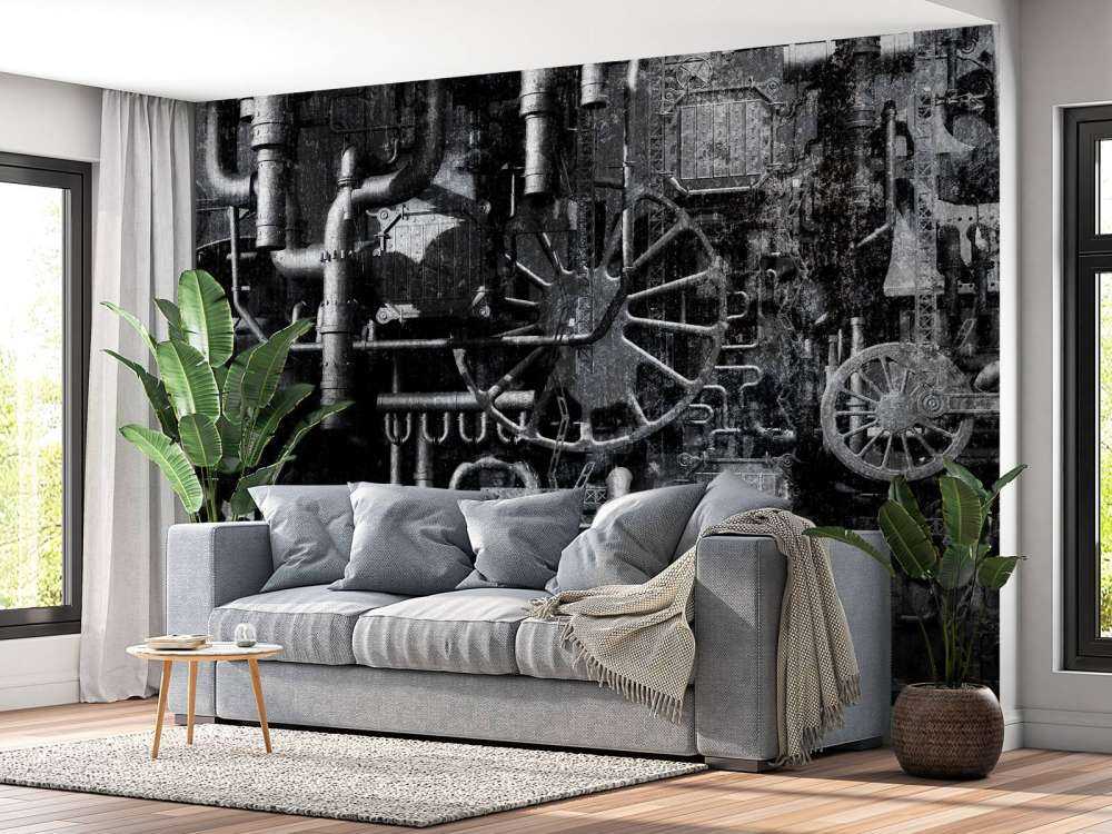 Old engine room of a train