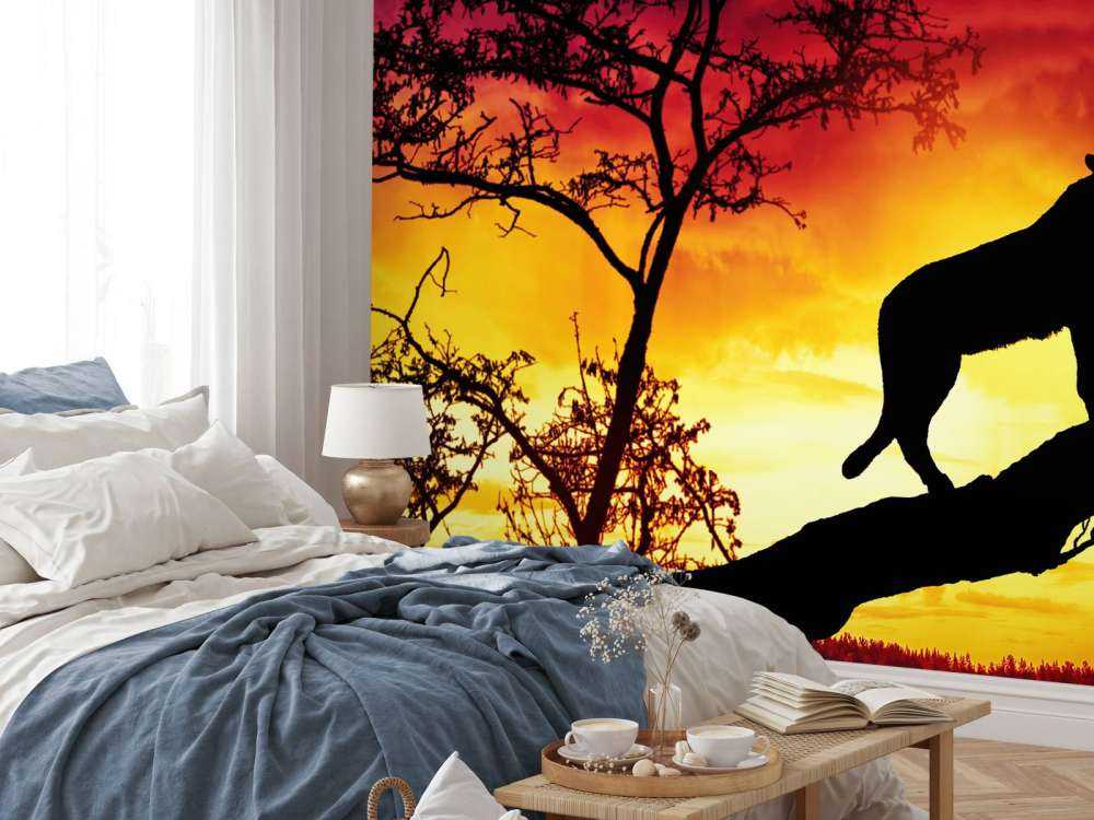 Cheetah on a tree