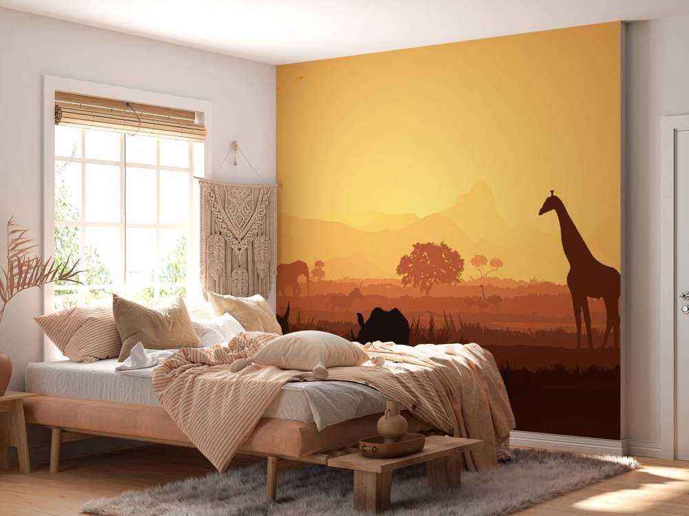 Wild animals on savannah