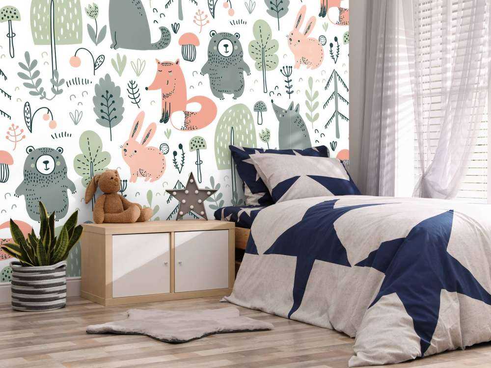 Coloured forest animals