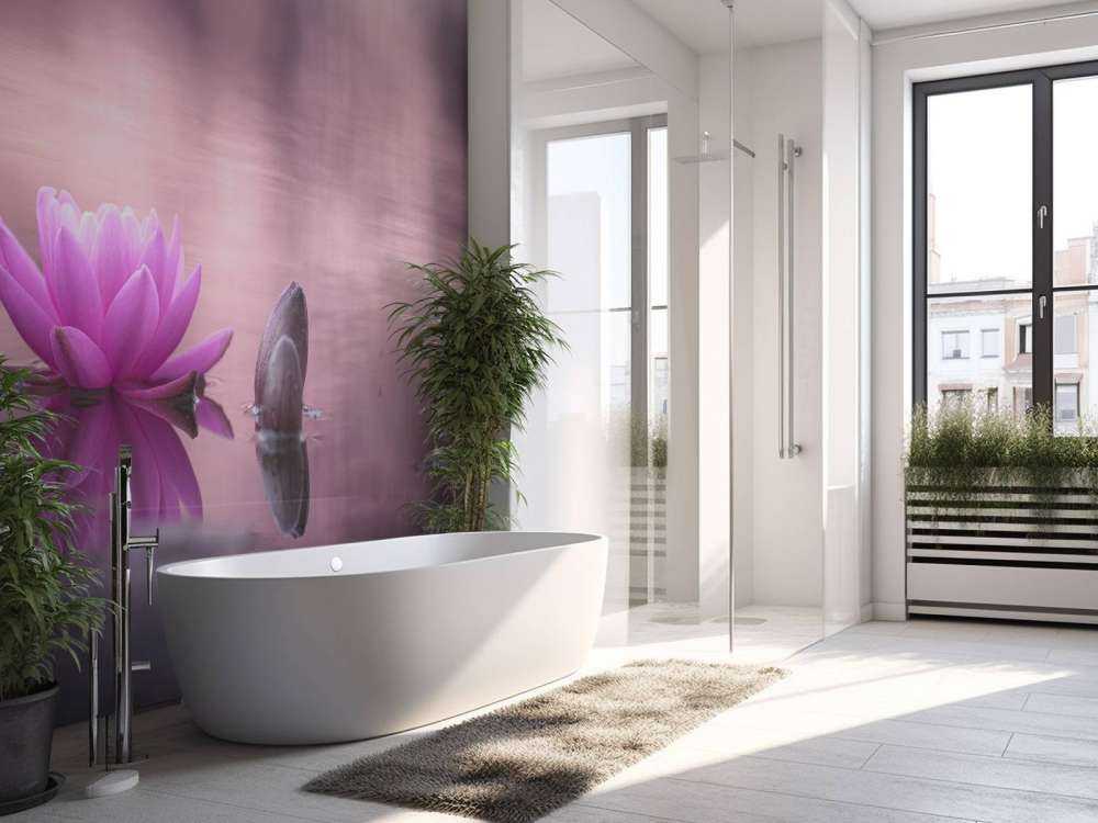 Lotus flower in pond