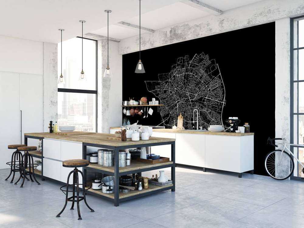 Map of Apeldoorn, black