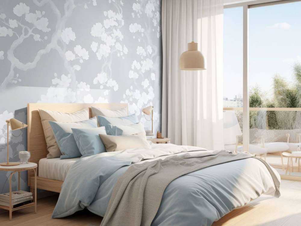 Wonderful blooming forest - blue