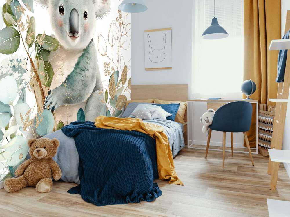 Cute koala in eucalyptus