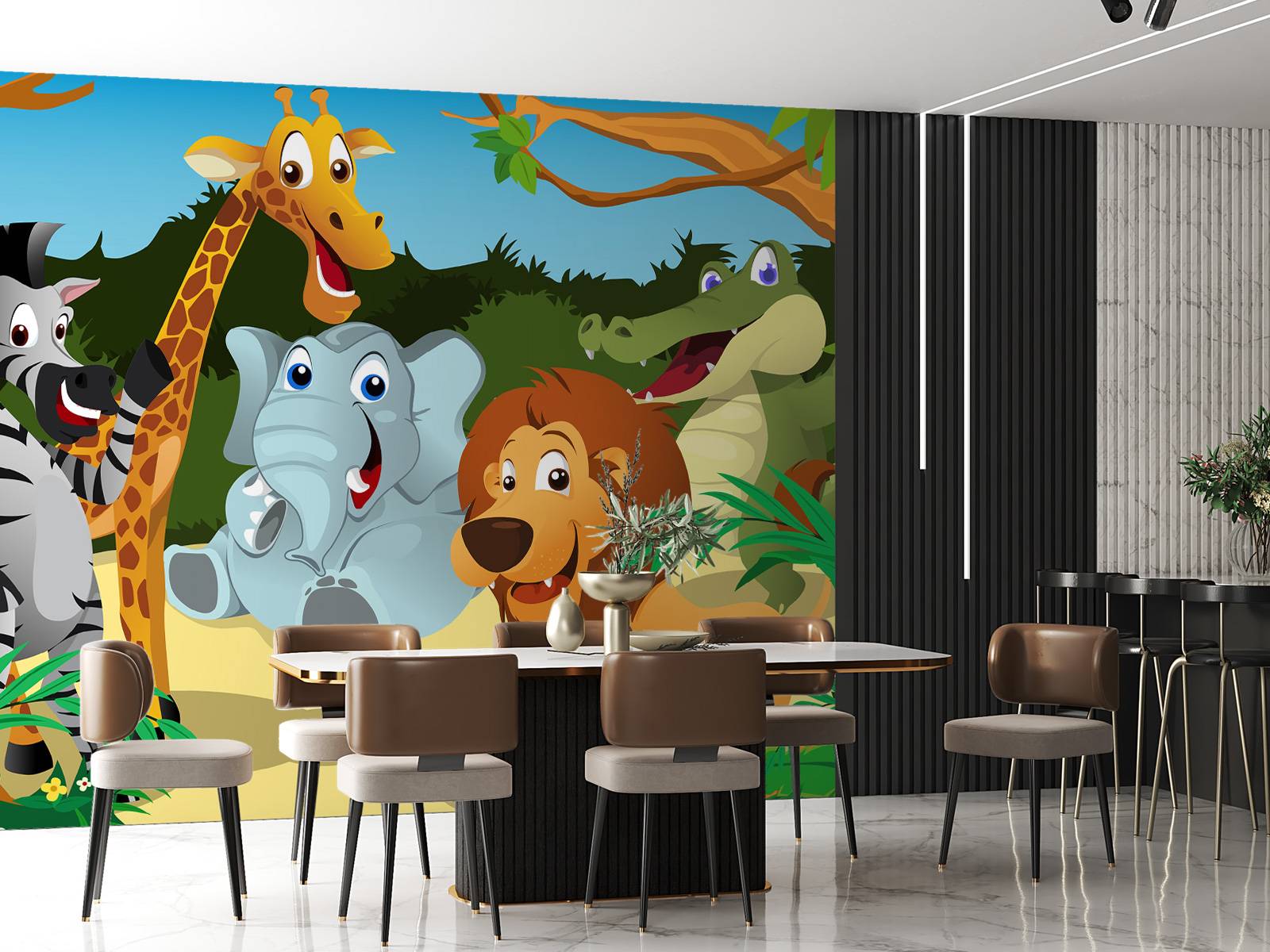 Cheerful wild animals