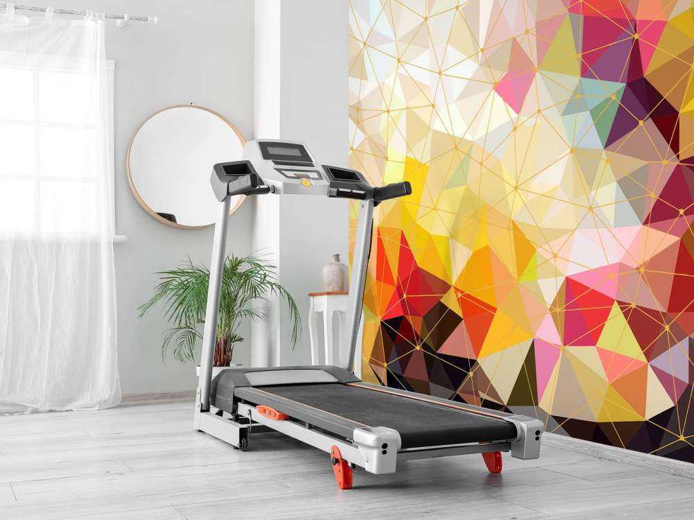 Print of colourful triangles