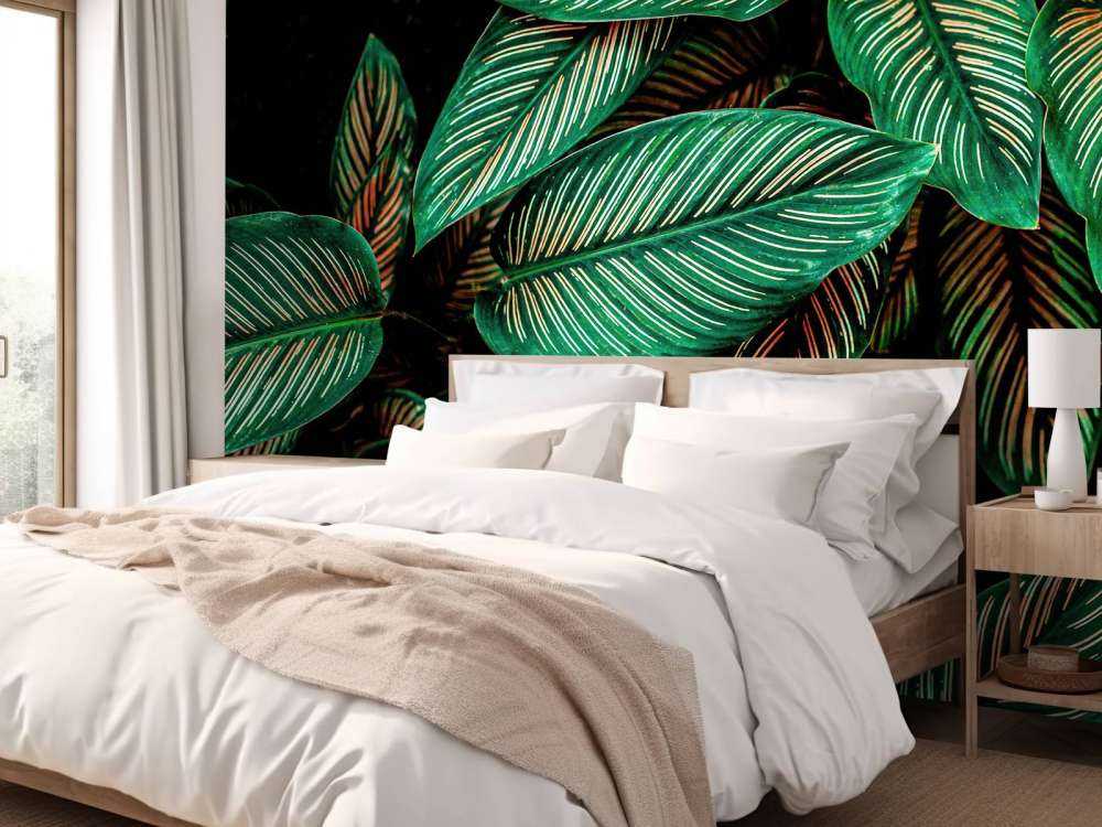 Abstract green leaves