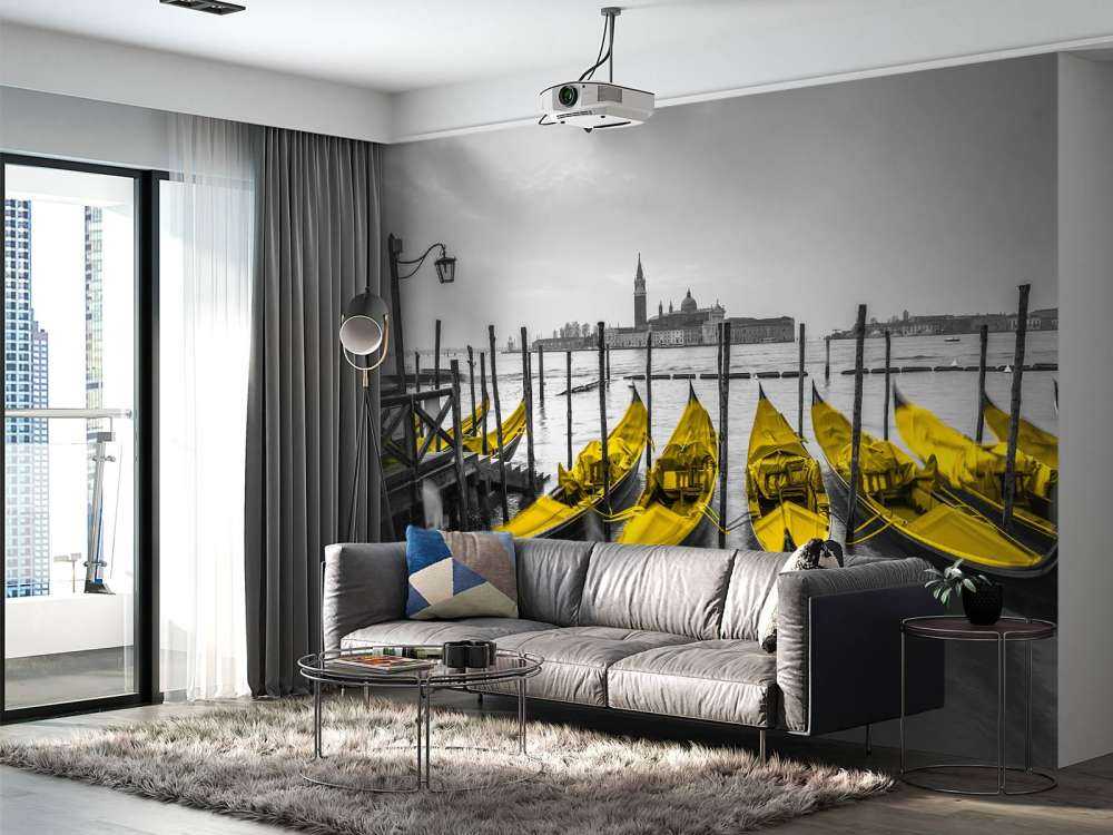 Gondolas along the canal