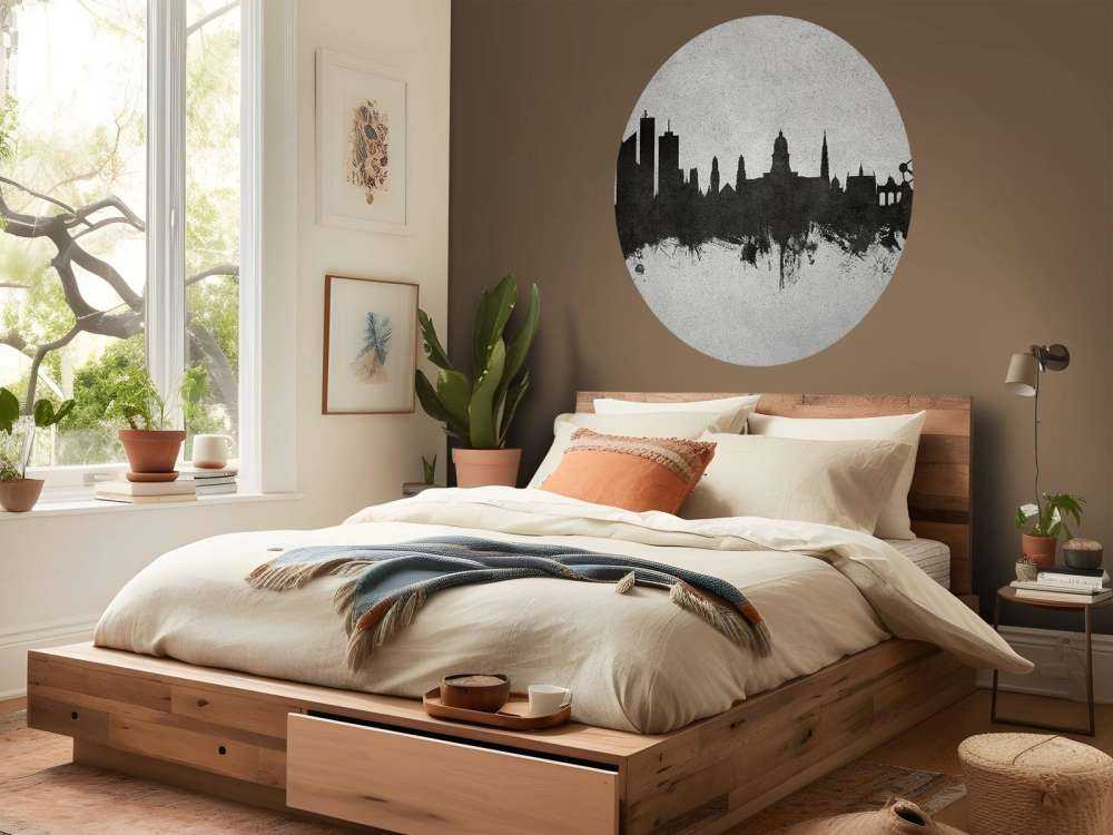 Watercolor skyline, Brussels