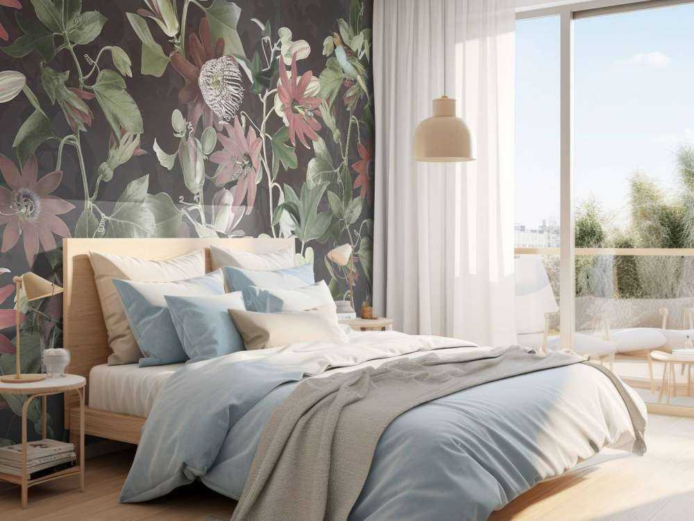 Seven Birds in Enchanted Foliage - Midnight Bloom