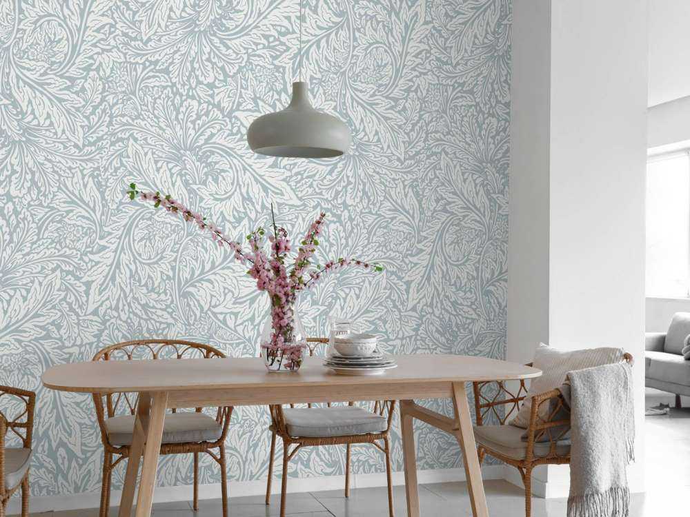 Morris Florals & Leaves - powder blue