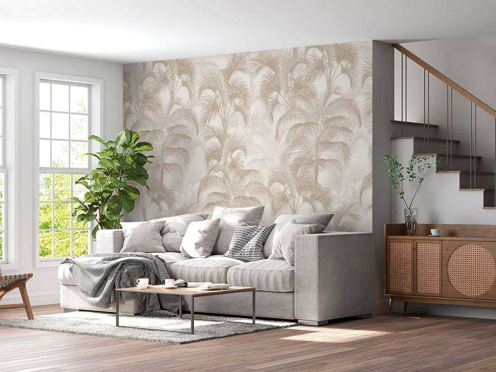 Tropical Vintage Palms - beige