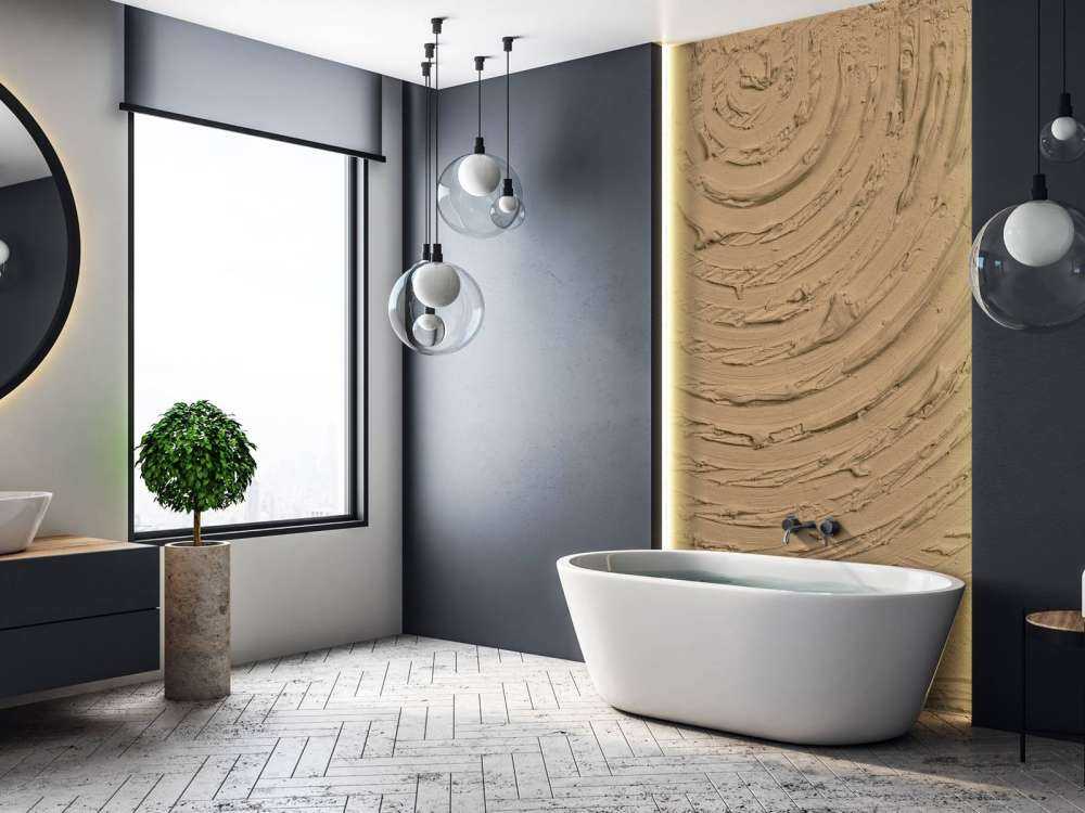 Round shapes and lines in gold brown