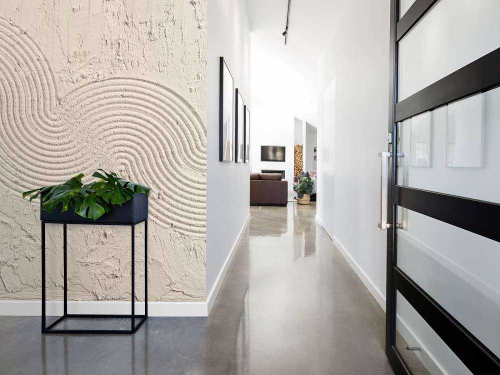 Zen garden structure in linen