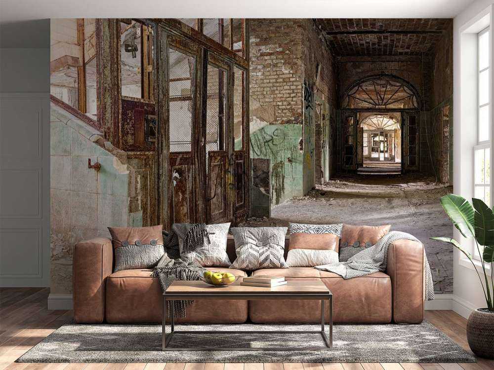 Stairwell in abandoned building